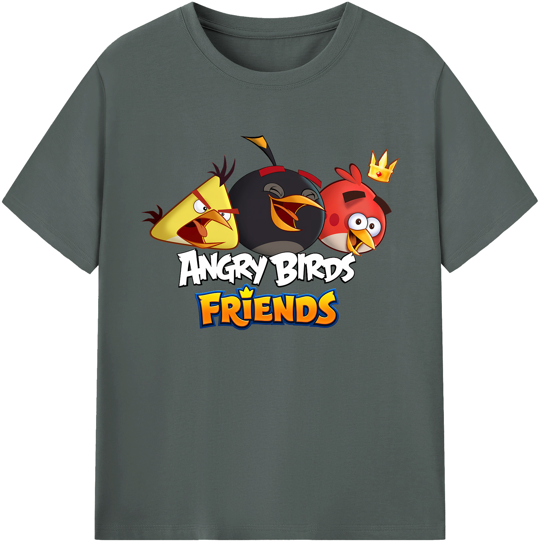 （画像用） Angry Birds アングリーバード 綿100％ メンズ半袖Tシャツ｜肌触りやわらか＆通気性